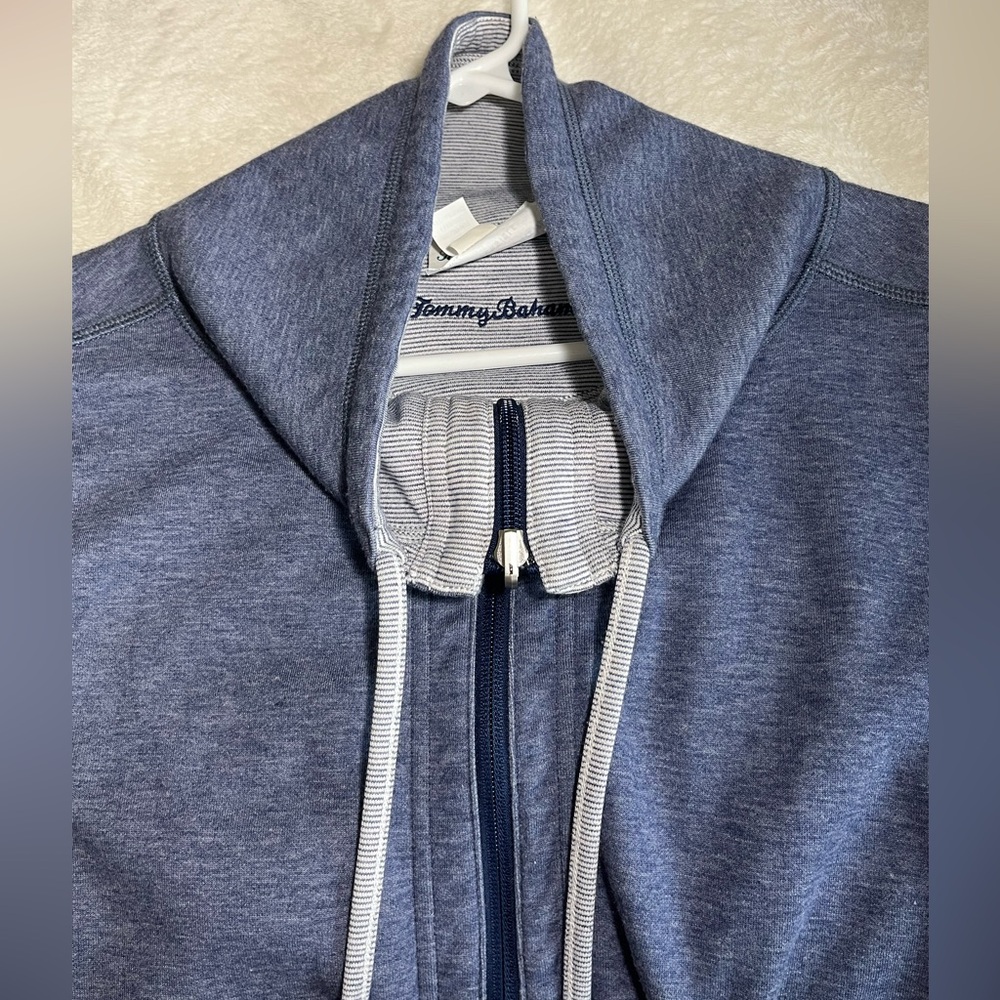 TOMMY‎ BAHAMA  Reversible, Full Zip Sweater Gray  Women’s Sz XL - Picture 5 of 11